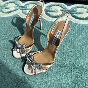 *NWT NIB* Aquazurra “Babe” satin sandals size 38